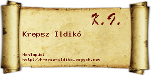 Krepsz Ildikó névjegykártya