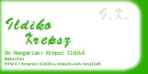 ildiko krepsz business card