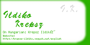 ildiko krepsz business card